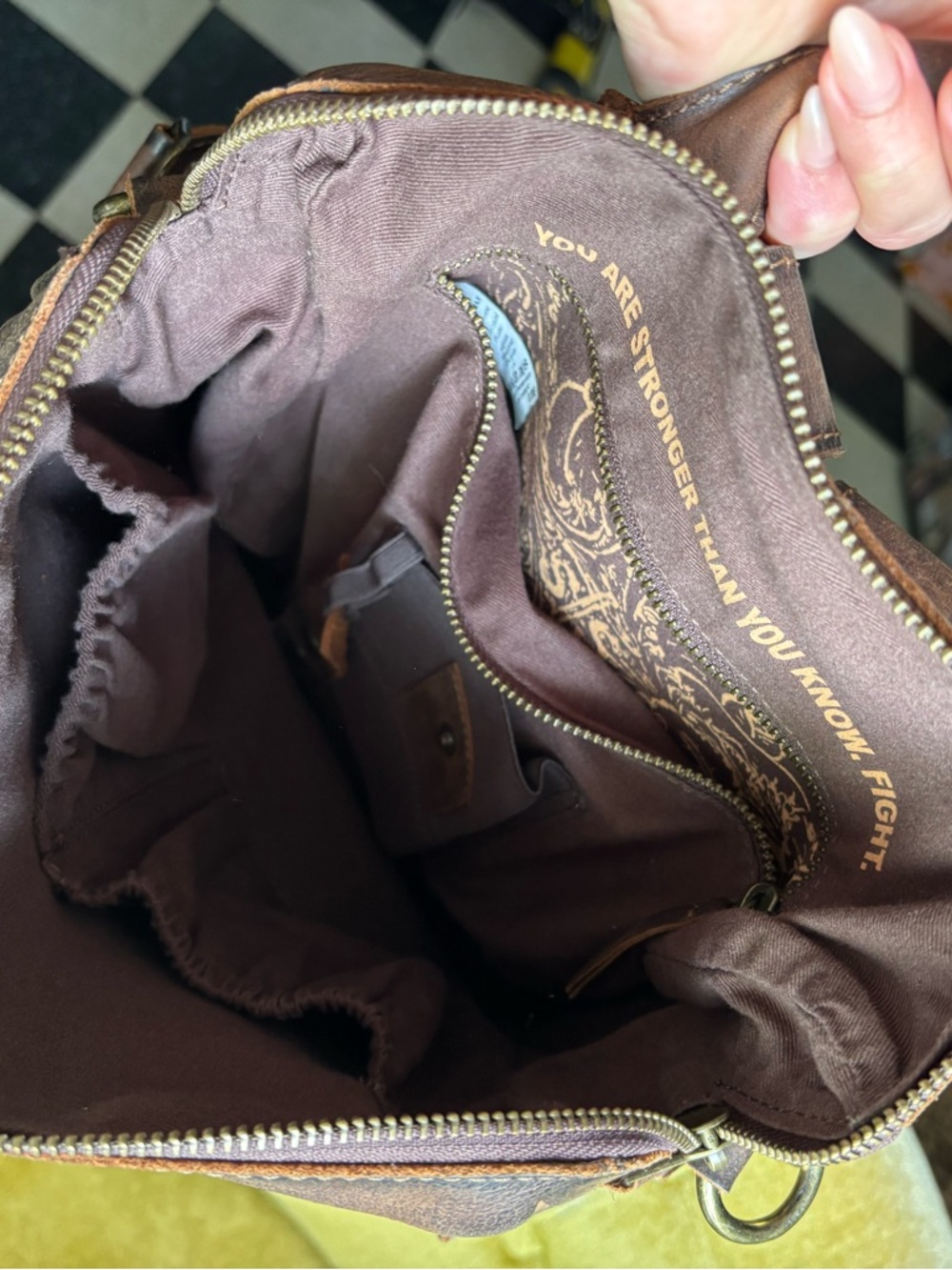 STS Ranchwear Brown Leather Convertible Bag with Strap - Picture 6 of 13